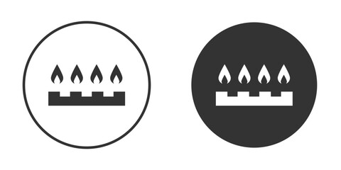 Fire burner icon for website design, logo for web and apps.