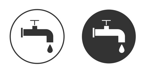 Faucet drip icon for website design, logo for web and apps.