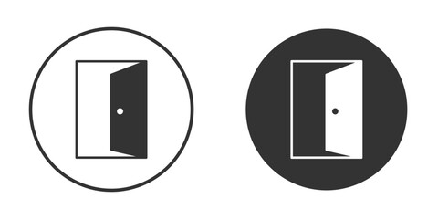 Door open icon for website design, logo for web and apps.