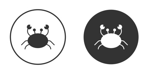 Crab icon for website design, logo for web and apps.