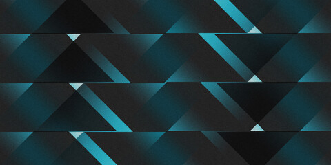teal darker abstract background. Dark. Geometric shape. 3d. Color gradient neon. Metallic sheen. Premium. Design. Wide banner. backdrop
