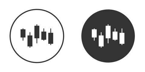 Chart candlestick icon for website design, logo for web and apps.