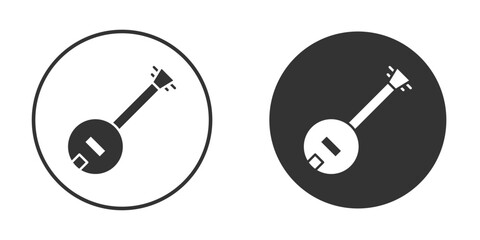 Banjo icon for website design, logo for web and apps.