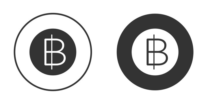 Baht signs for website design, logo for web and apps.