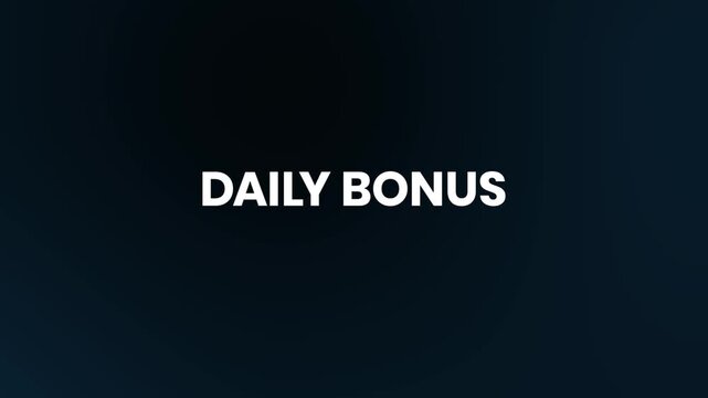 Daily Bonus &ndash; Bright Neon Animation for Gamified Offers and Giveaways
