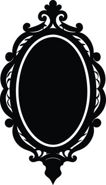 Mirror silhouette white background