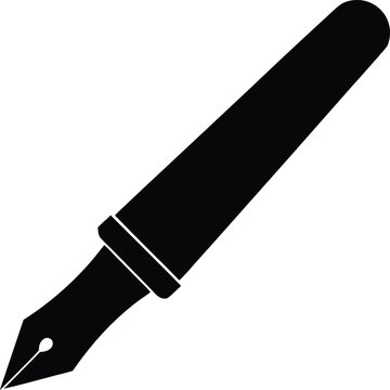 black pen isolated on white background