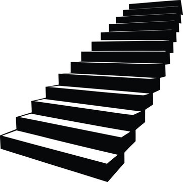 black and white staircase