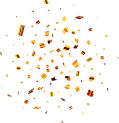 Dynamic 3D Patterns of Golden Flakes Falling