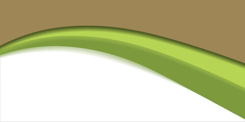 Abstract background featuring dynamic, flowing wave-like curves in earthy green, lime, and brown tones. The design evokes a natural,