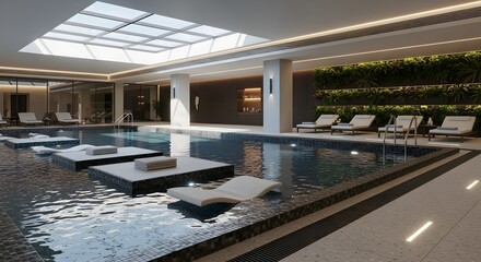 Fototapeta premium Luxury Spa Pool Interior Design