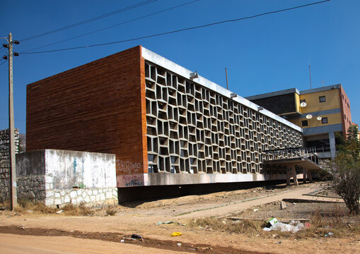 Old modernist portuguese building, Huila Province, Lubango, Angola