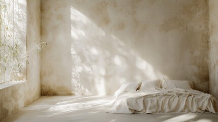Bedroom interior sunlight