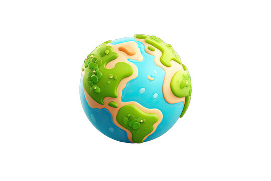 Fototapeta Cartoonish 3D Earth