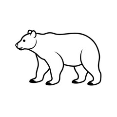 Fototapeta premium Bear Silhouette Vector Wild Animal SVG for Cricut, Outdoor Logo, Shirt Design, Camping Art & Vinyl