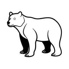 Obraz premium Bear Silhouette Vector Wild Animal SVG for Cricut, Outdoor Logo, Shirt Design, Camping Art & Vinyl