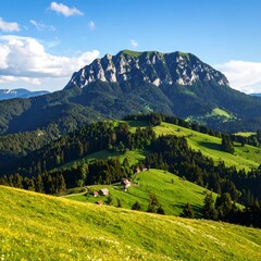 Obraz premium Mountain valley landscape (1)