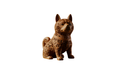 3D Rendered Brown Dog Isolated On Black Background Realistic Cute Pet