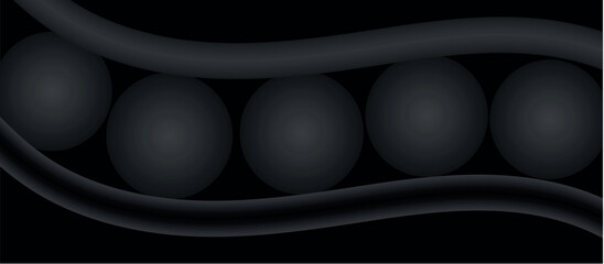 3D Sphere Vector Illustration – Business Concept of Balance, Leadership, and Success with Unique Black Glossy Easter  Design, Symbolizing Teamwork, Group Dynamics, and Individual Reflection