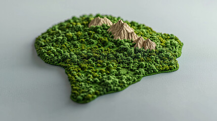 Fototapeta premium Exploration Event, Scenic Landscape, Nature Model, Studio Setting, Textured Environment, Close-Up View