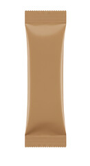 3D Illustration Of Brown Sachet Packaging Isolated On Transparent Background