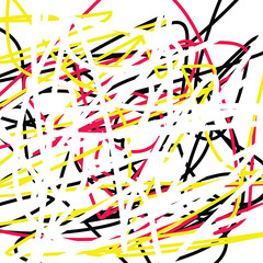 Chaotic Scribbles A Vibrant Interplay of Lines and Colors. Moving colorful lines 