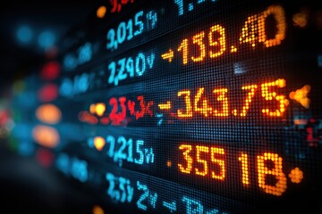 Fototapeta premium Financial Market Data Display