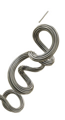 3D Rendered Abstract Metallic Loop Isolated on Transparent Background