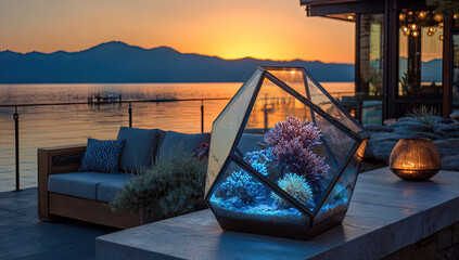 Chromatic Bloom A BioLuminescent Oasis