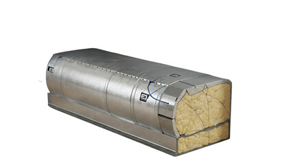 3D Rendered Metallic Structure Isolated on Transparent Background