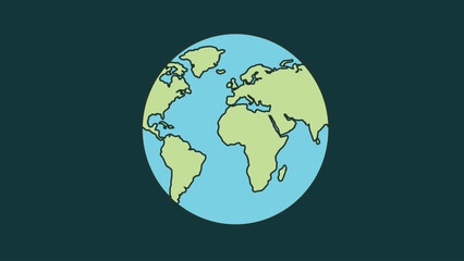Minimalist Earth Vector Illustration