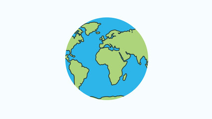 Minimalist Earth Vector Illustration