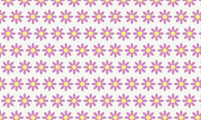 Seamless Pink and Yellow Flower Pattern Vector