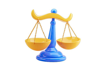 3D illustration of Libra zodiac symbol.  Colorful, stylized balance scales