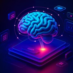 Human brain connectivity concept