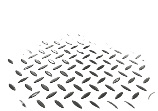 Abstract 3D Metal Diamond Plate Texture Background in Gray Color with Black