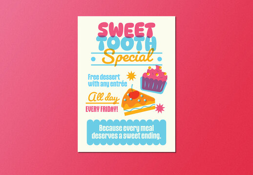Pink Playful Bakery Flyer Layout