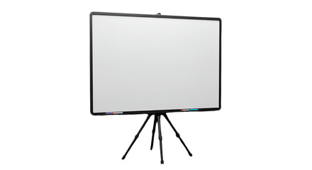 3D Rendered Whiteboard On Tripod Isolated On Transparent Background