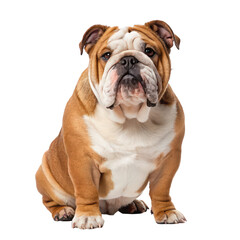 Obraz premium bulldog png English Bulldog portrait PNG dog breed isolate png transparent background image