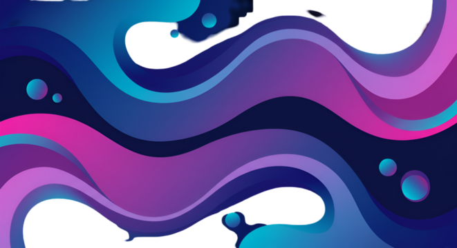 Abstract Background with Wavy Gradient Design in Blue Purple and Pink