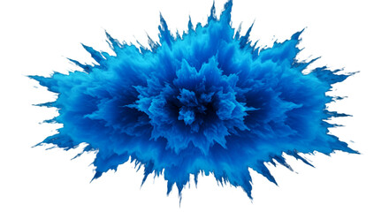 Abstract 3D Illustration of a Blue Explosion on a Black Background