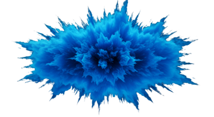 Abstract 3D Illustration of a Blue Explosion on a Black Background