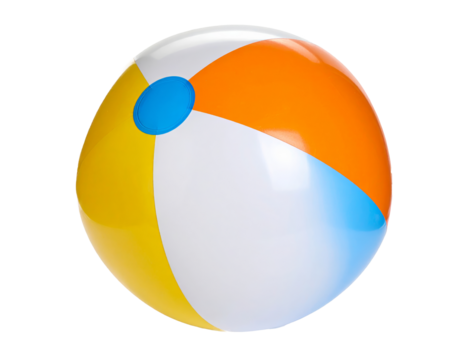 Beach ball isolated on a transparent background.