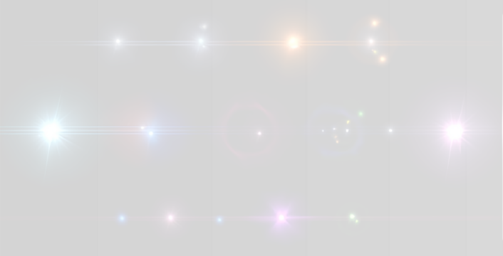 Png Light Effects Transparent Glow Set with White Spark Dust Glitter Line Flare Flash Stars Sunlight Explosion Spotlight Curve Twirl Abstract Special