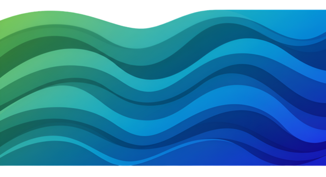 Abstract Illustration Of Blue Green Aqua Gradient Waves Background