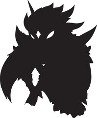 VoidUnicorn in silhouette image white background.