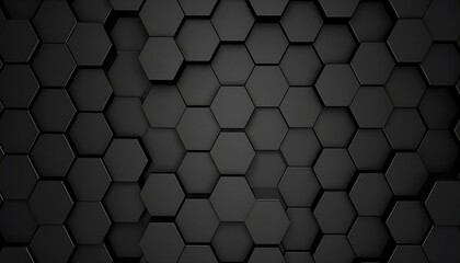 Abstract dark gray hexagonal pattern