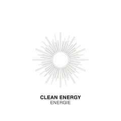 Inspiring sunburst graphic symbolizing clean renewable energy and sustainable power solutions