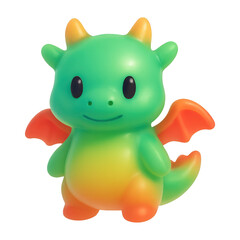 PNG Cute colorful dragon toy