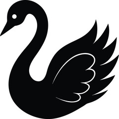 Fototapeta premium bird vector swan animal illustration